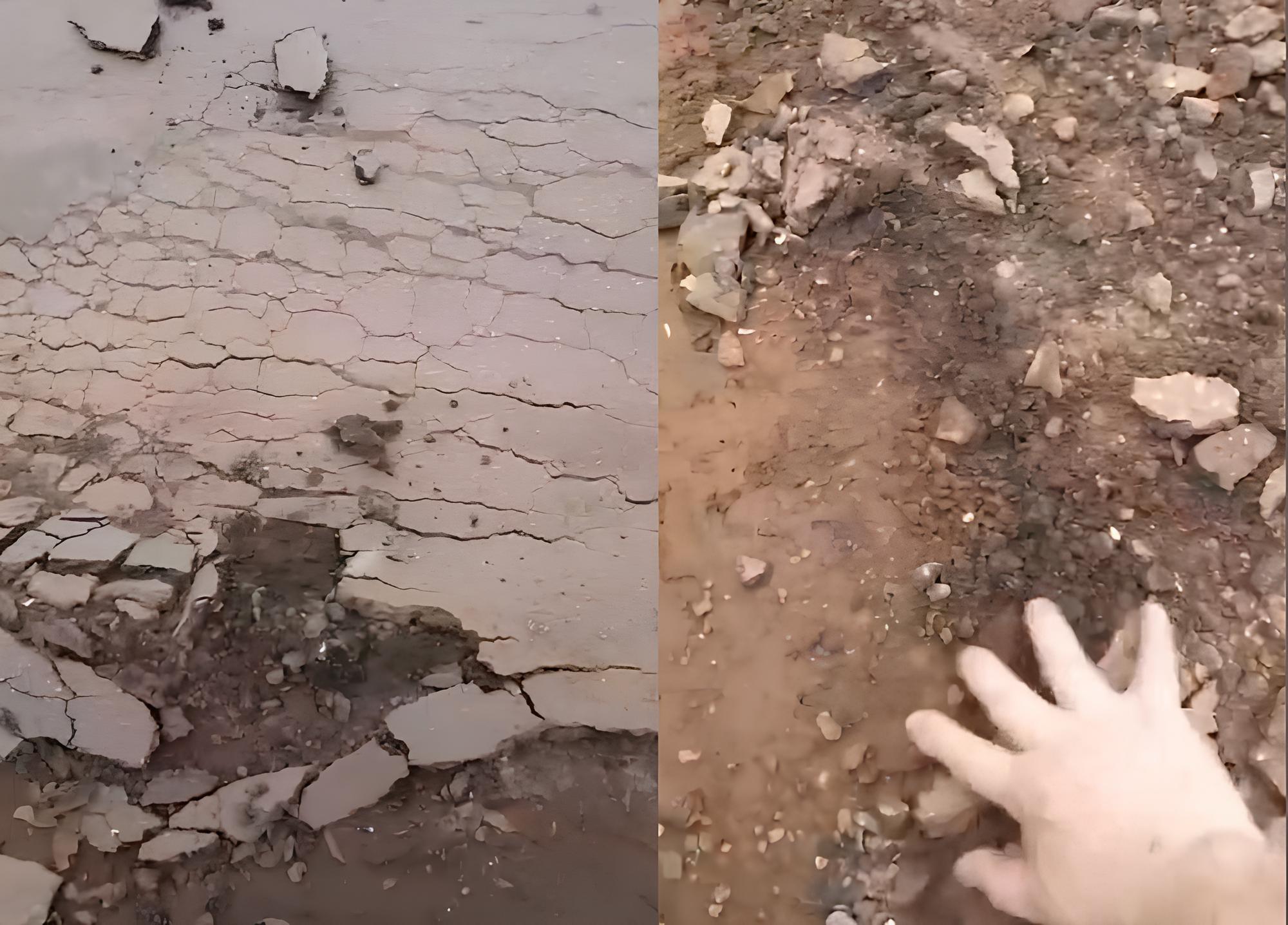 Asfalto se desfaz com a mão e população cobra providências em Cáceres