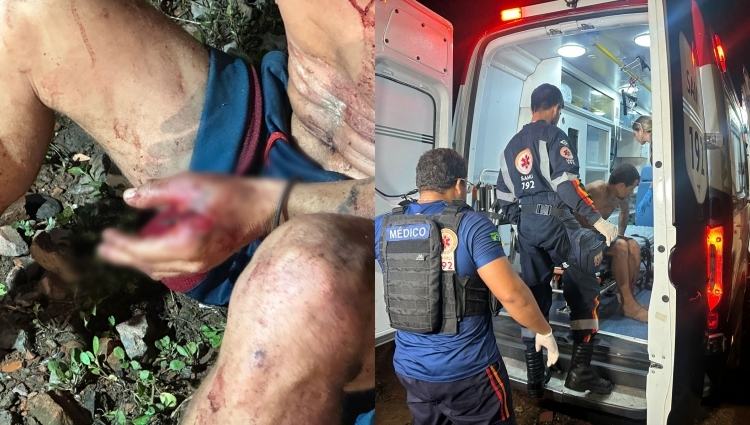 Homem é atacado com facão e deixado ferido em mata