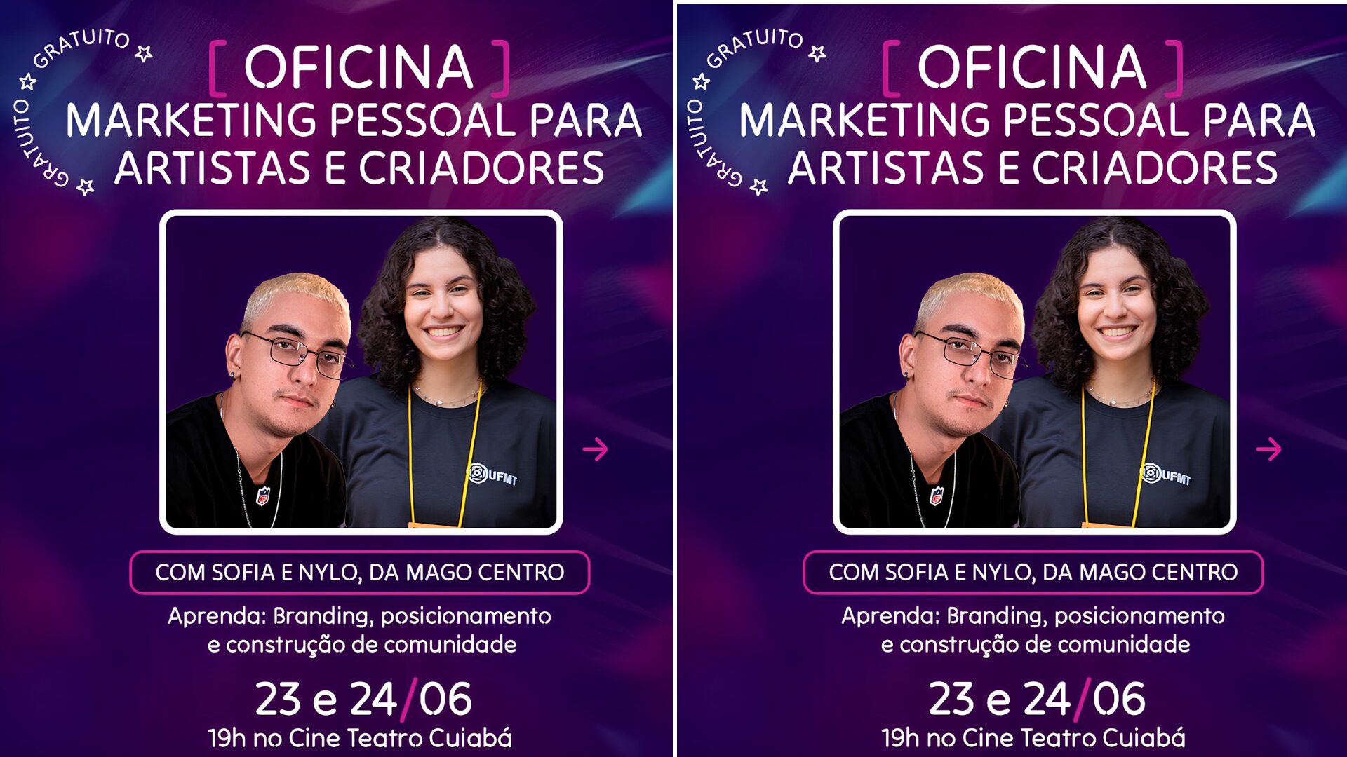 Marketing pessoal para artistas e criadores: Oficina gratuita promete transformar carreiras em Cuiabá