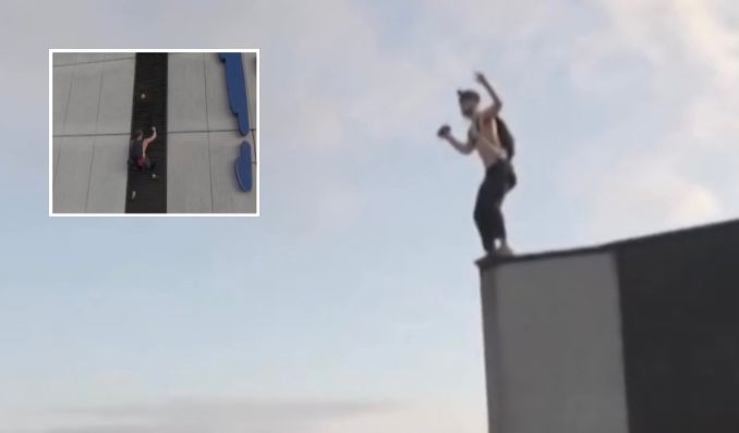 Homem vai preso após escalar e pular do topo de hotel