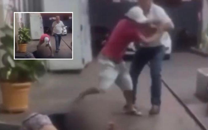 Homem espanca namorada e a arrasta pelos cabelos em posto de gasolina