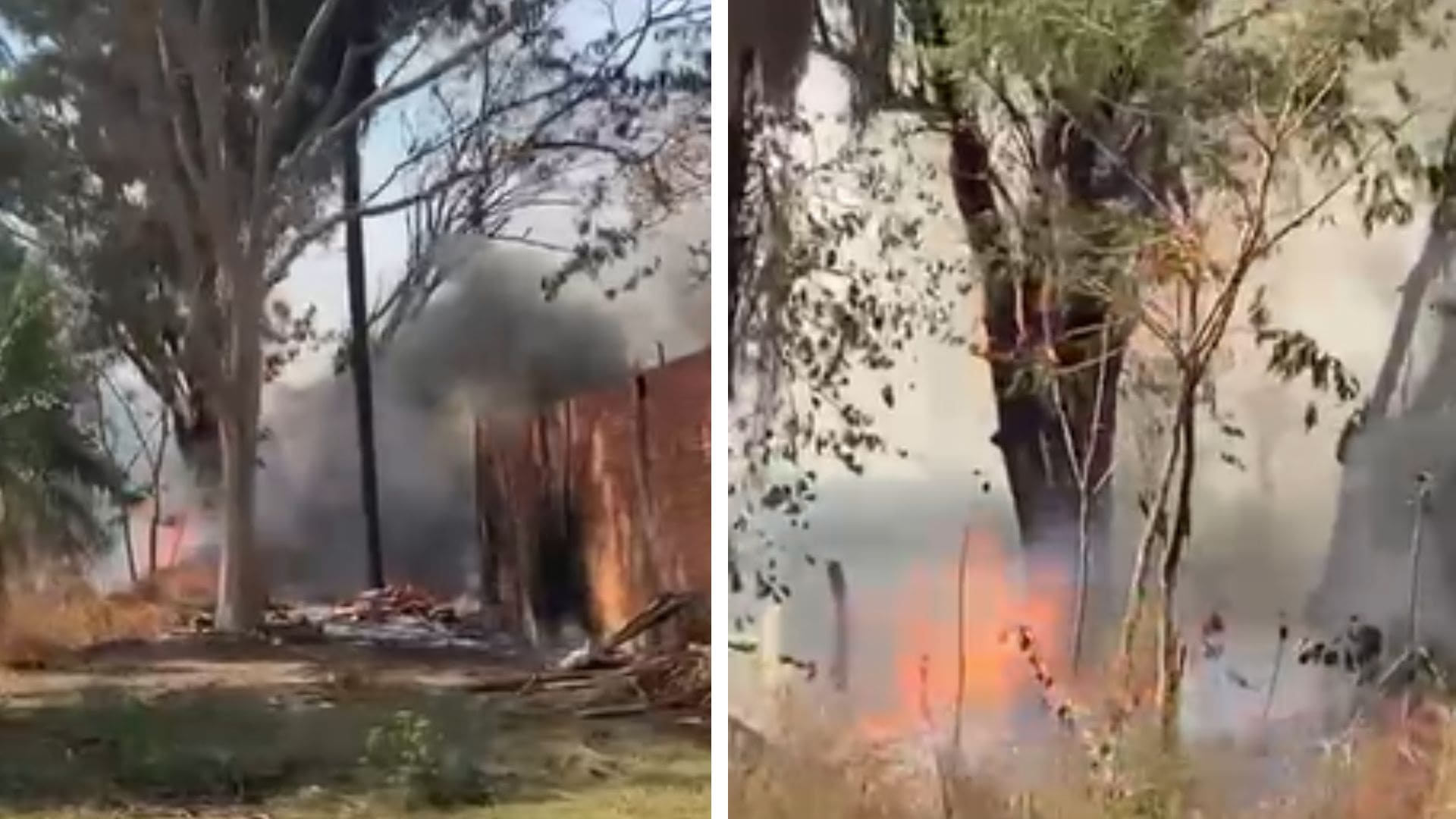 Incêndio se espalha rapidamente e ameaça casas no centro-norte de Várzea Grande; veja vídeo