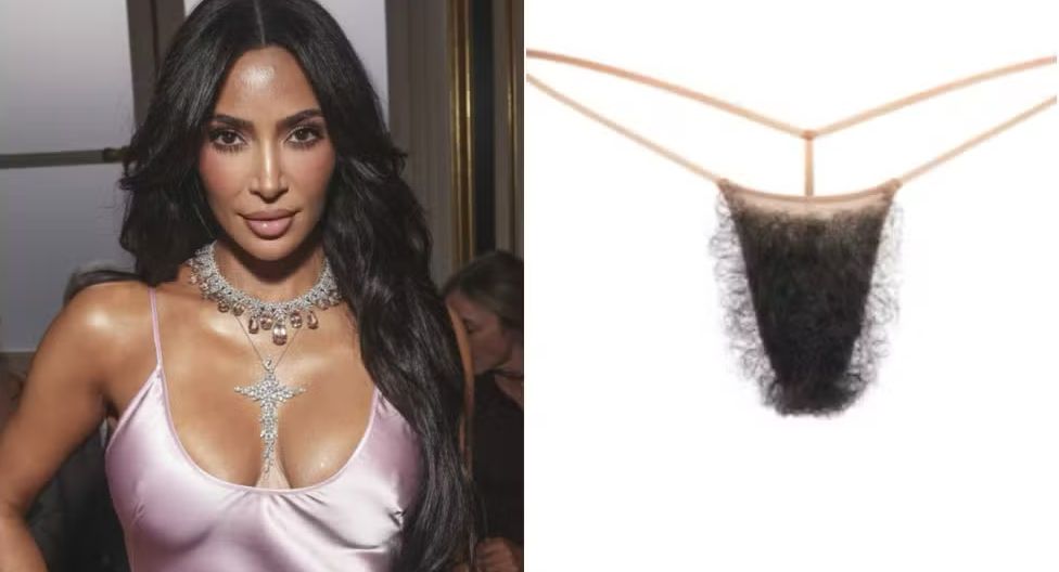 Kim Kardashian lança coleção de calcinhas com pelos pubianos de mentira