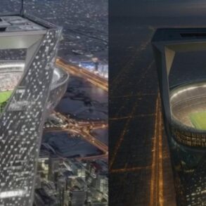 Vídeo: Arábia Saudita anuncia estádio suspenso a 350 metros de altura para Copa de 2034