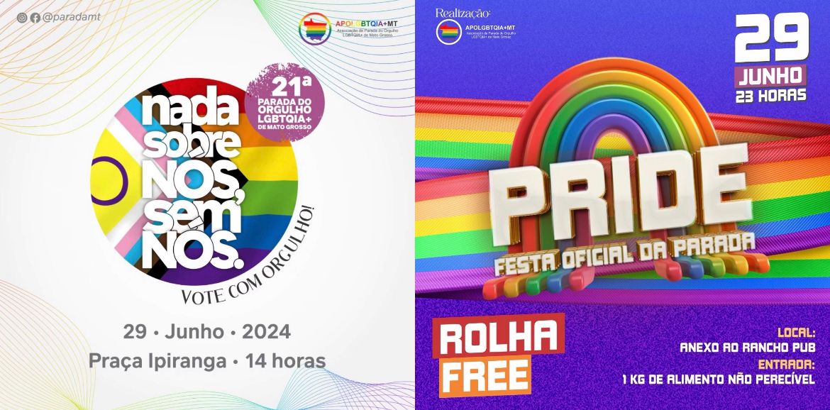 Parada LGBTQIAP+ de Mato Grosso Celebra 21ª Edição com atrações nacionais e regionais; confira tudo sobre o evento