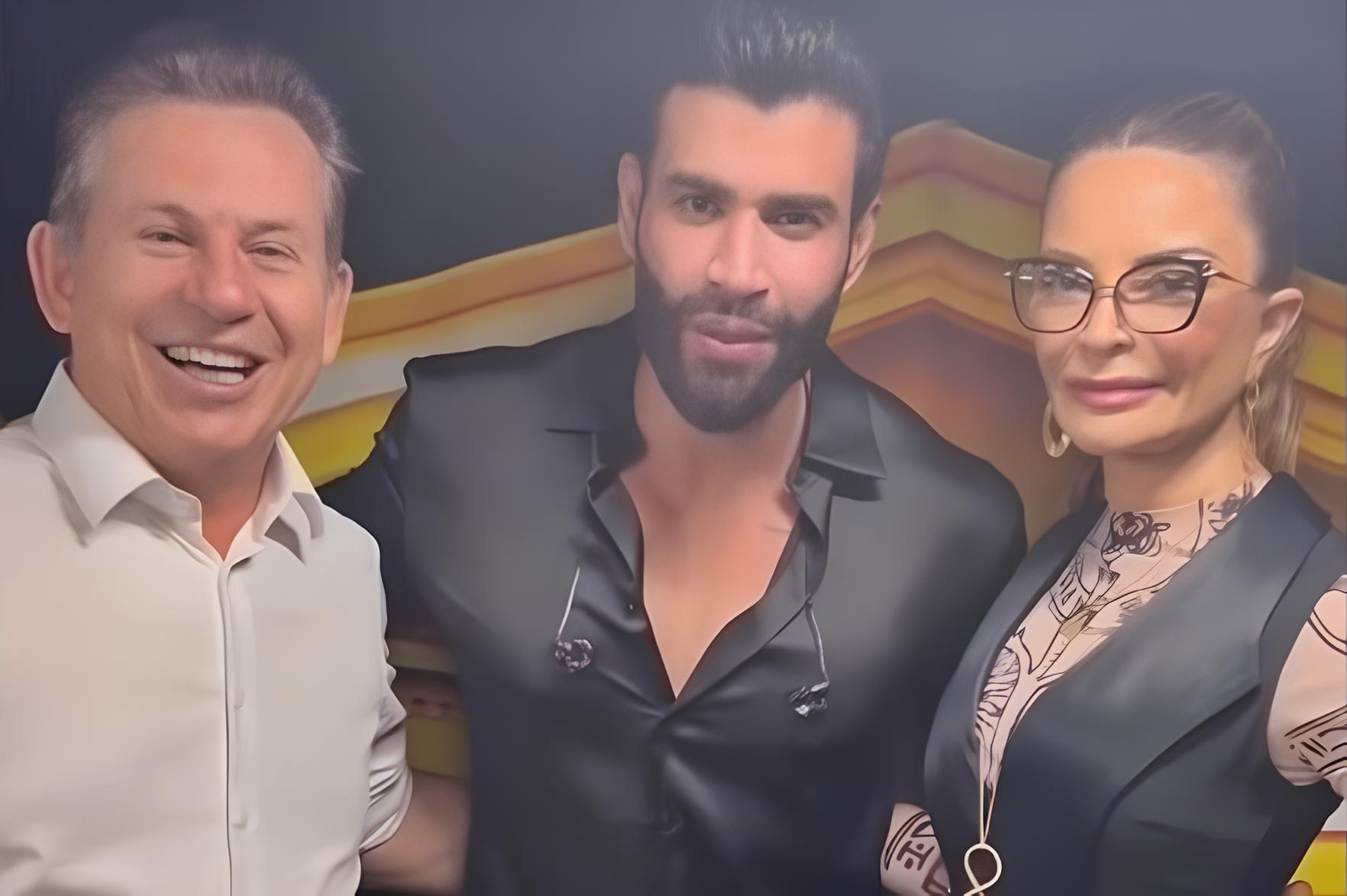 Mauro Mendes, Gusttavo Lima e Virginia Mendes