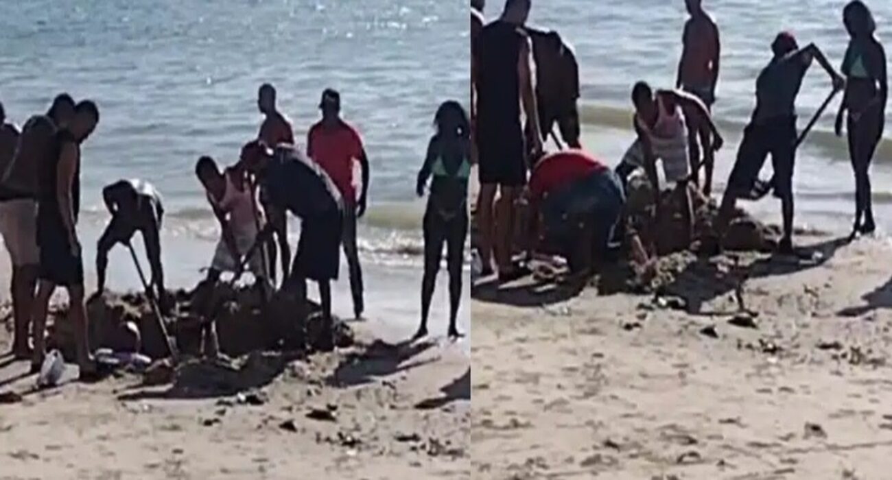enterrado areia