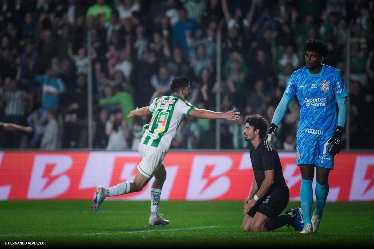 Juventude vence Corinthians e abre vantagem nas quartas de final da Copa do Brasil