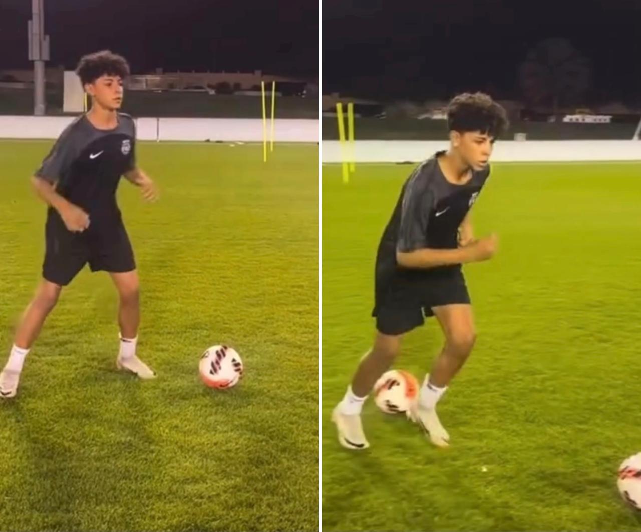 Cristiano Ronaldo Jr. mostra talento em gol de falta e segue passos do pai;  veja vídeo - O Matogrossense