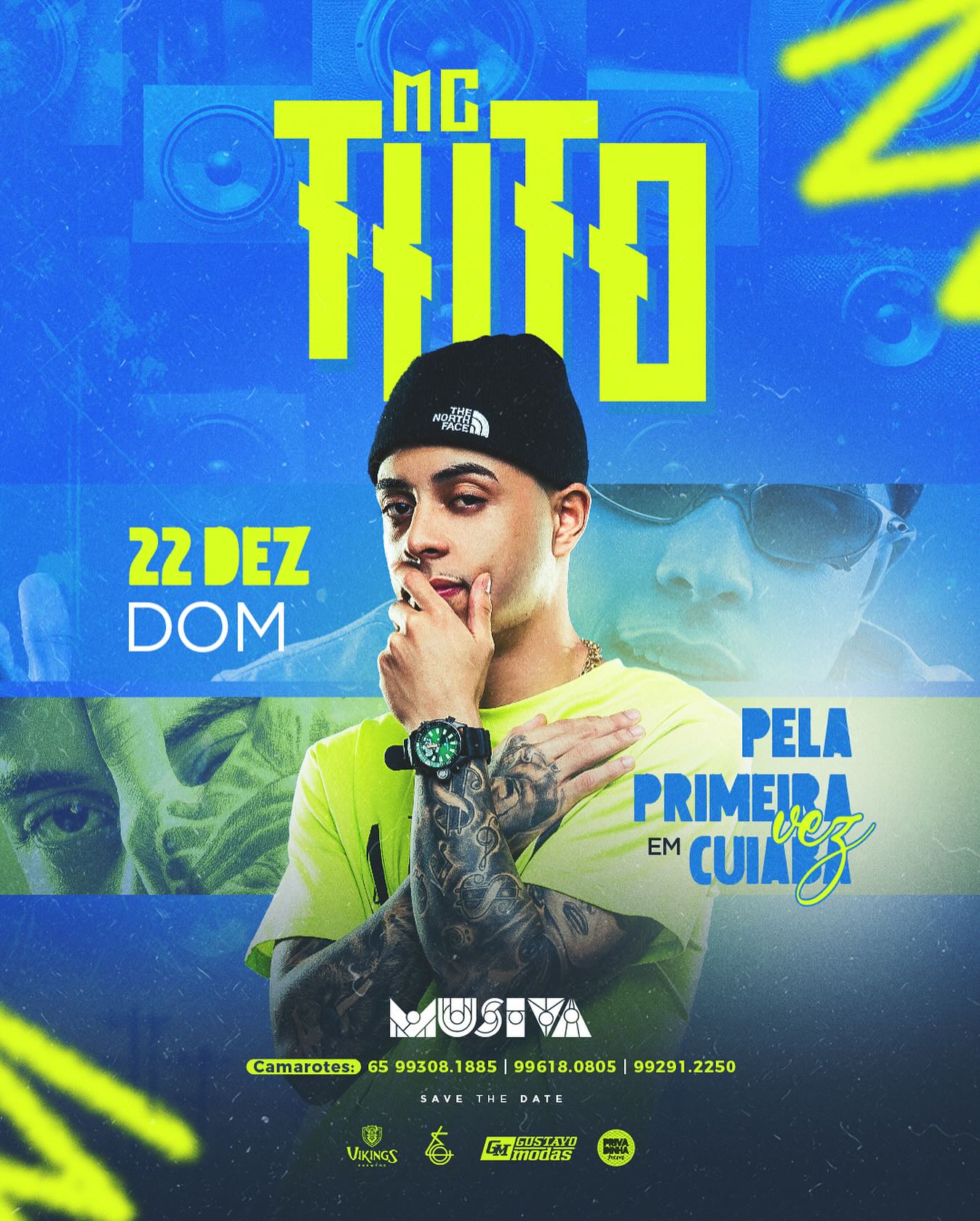 Mc Tuto pela primeira vez em Cuiabá; SAIBA TUDO