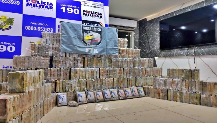 Polícia apreende 470 tabletes de cloridrato de cocaína escondidos em caminhão na BR-158