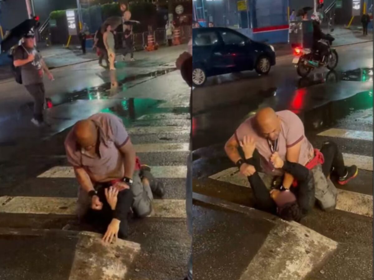 Filho de Maguila espanca vendedor ambulante em São Paulo; VEJA VÍDEO