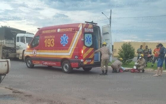 Acidente em Nova Mutum Deixa Motociclista Ferido com Fratura na Perna