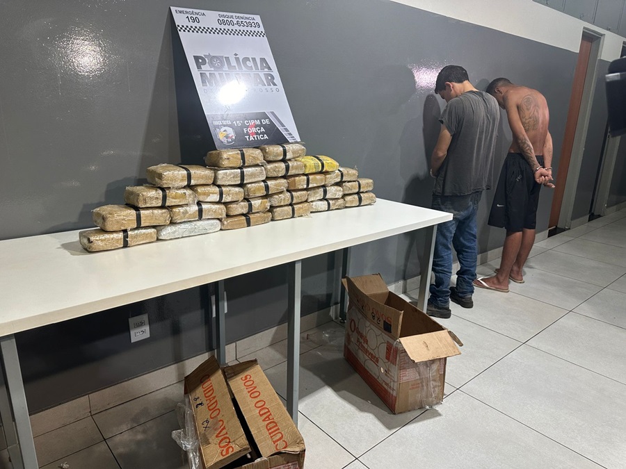 Força Tática prende três suspeitos e apreende 23 kg de maconha em Várzea Grande
