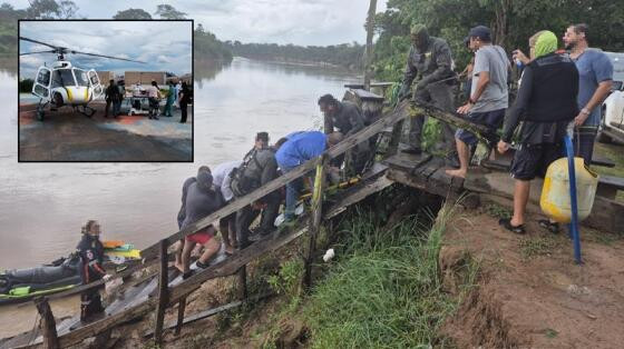 Acidente em rio de Santo Antônio de Leverger