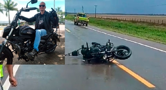 Caminhão atropela e mata motociclista na BR-163