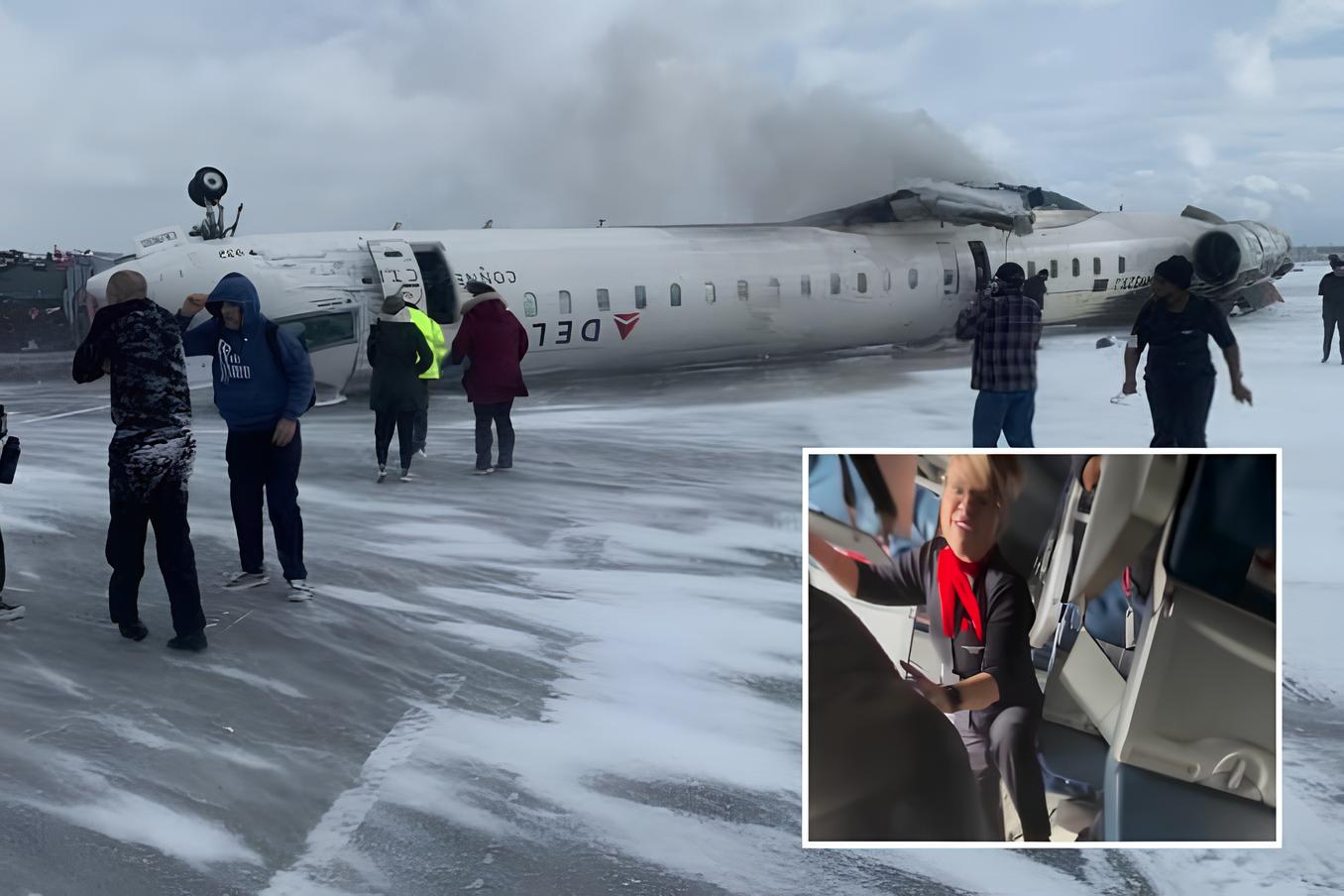 Passageiros filma evacuação de avião que se acidentou
