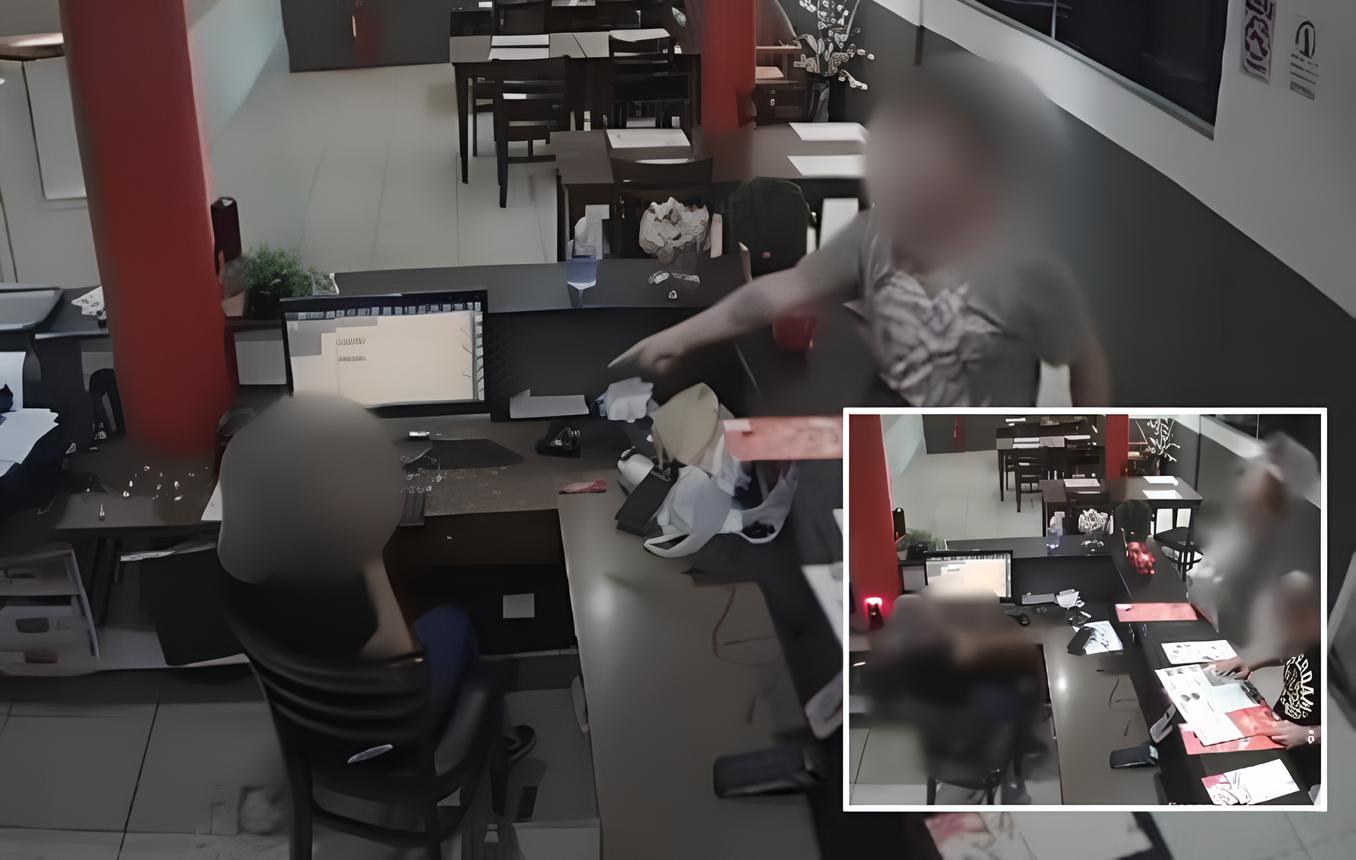 Cliente insatisfeito arremessa pedido errado contra atendente