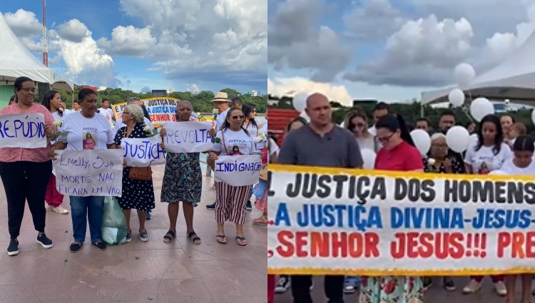 Manifestação em Cuiabá clama por justiça no caso Emelly