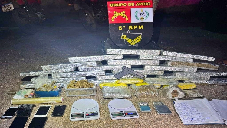 PM apreende 30 tabletes de drogas em Rondonópolis