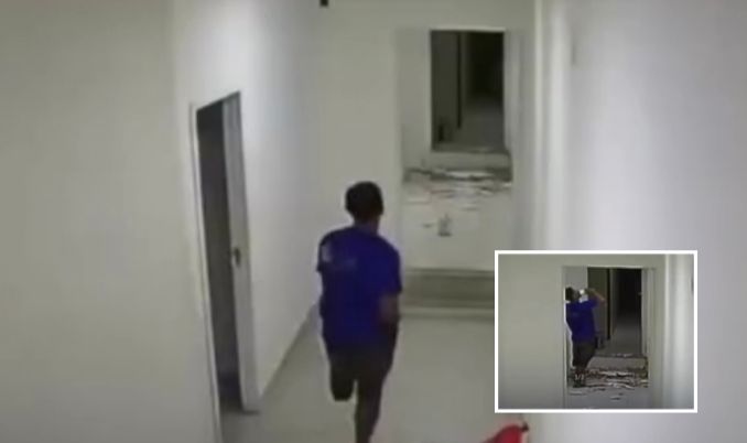 Homem sem uma perna vira “acrobata do crime” e invade óptica pelo teto