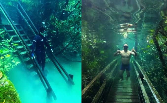Chuvas intensas transformam trilhas em caminhos submersos em fenômeno impressionante