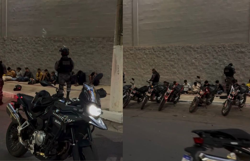 PM desmonta evento clandestino de motoqueiros na Avenida Miguel Sutil