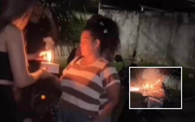 “Feliz aniversário” termina em explosão e brincadeira divide opniões na web