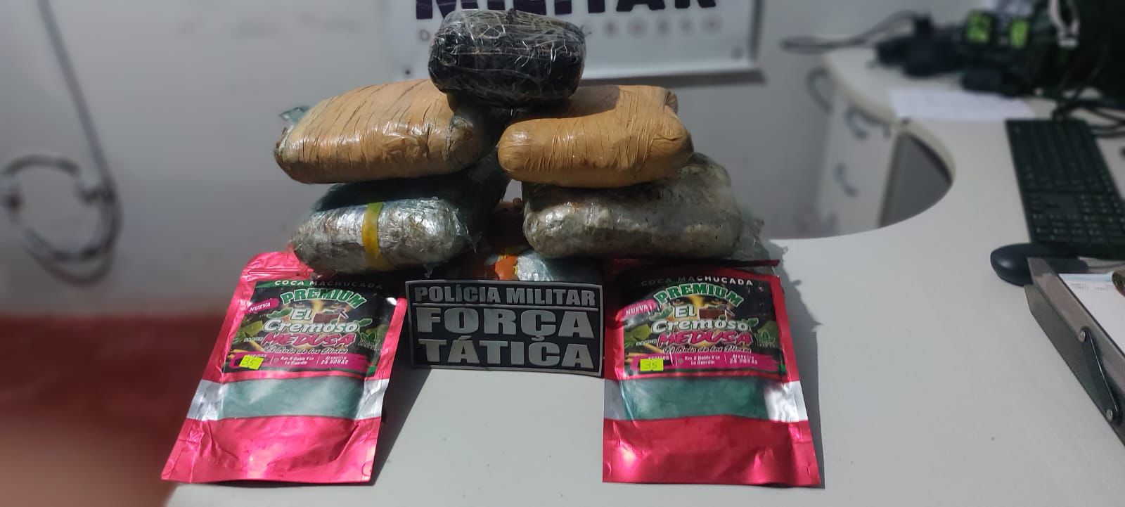 Quadrilha é presa na BR-174 após trazer 200 kg de droga da Bolívia a pé