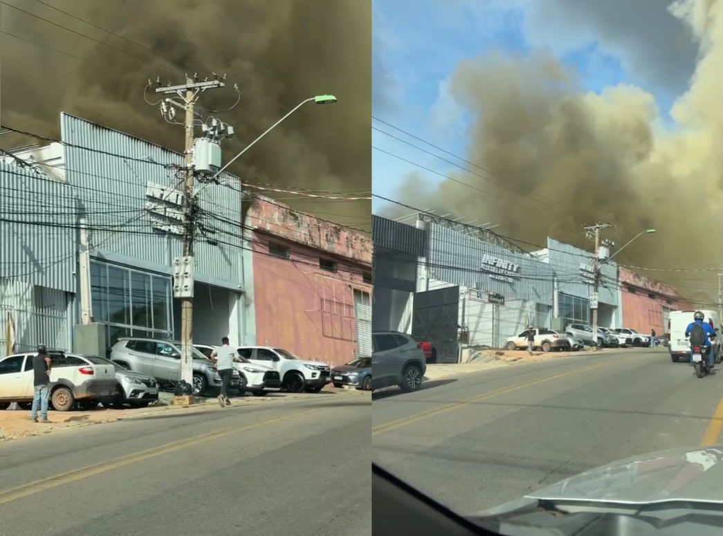 Incêndio em garagem assusta moradores e para o trânsito na General Melo
