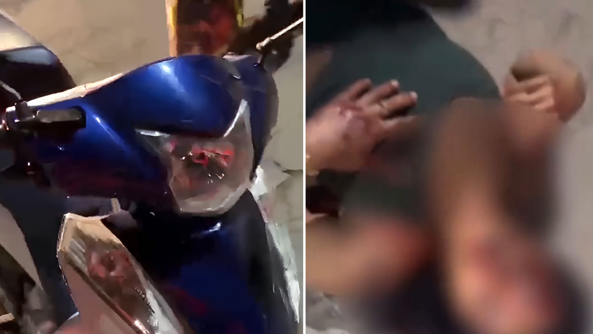 Mulher sofre acidente grave em Cuiabá e populares se mobilizam para ajudar; veja vídeo