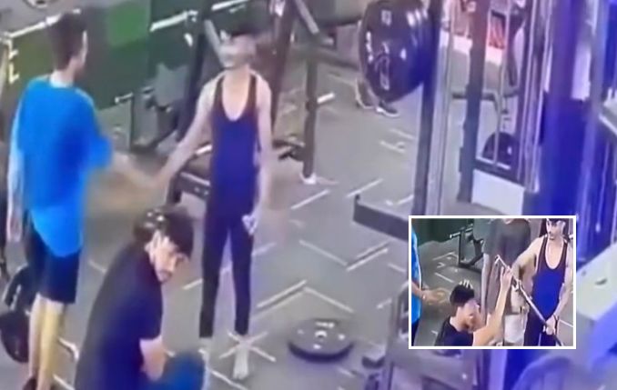 Reflexo inacreditável faz homem salvar a vida de colega na academia