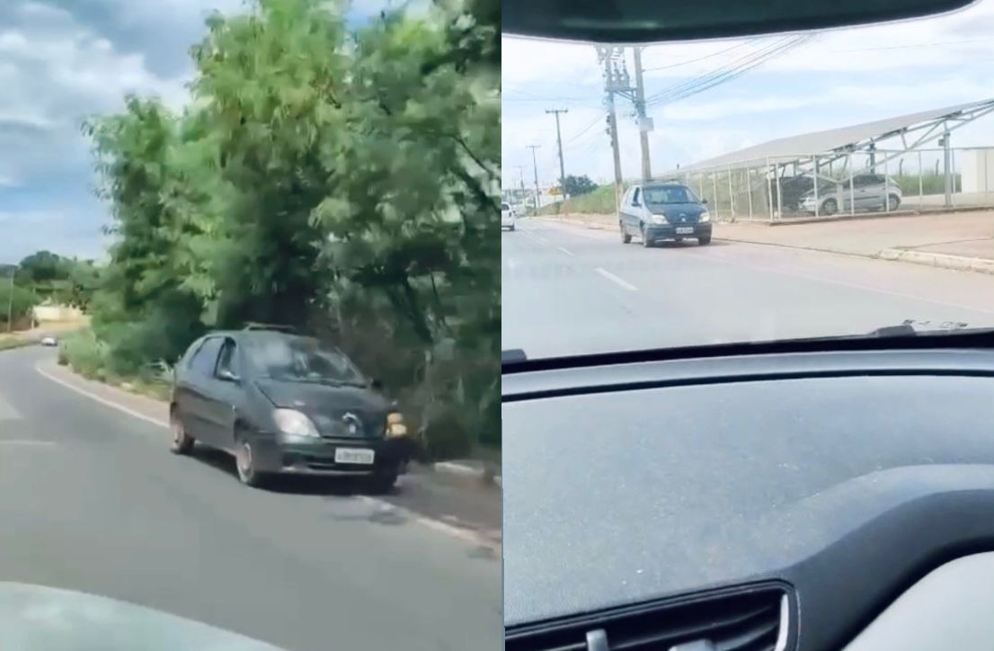 Motorista é flagrado dirigindo quilômetros de ré em Várzea Grande