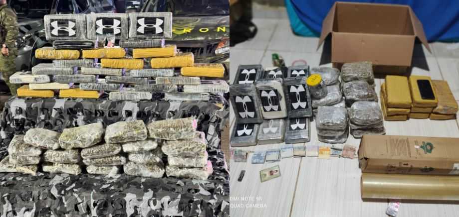 Forças de segurança interceptam 60 kg de drogas e prendem suspeitos