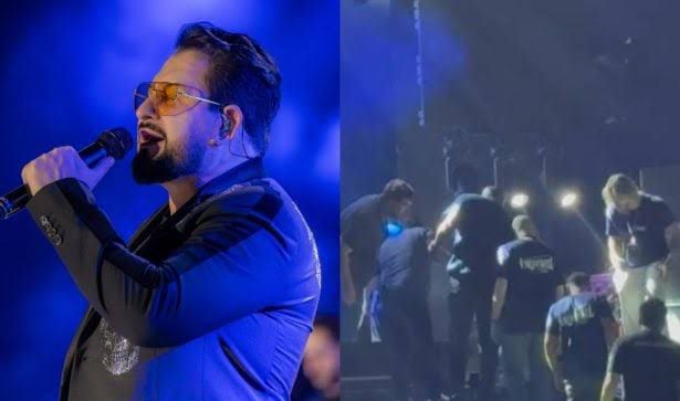 Marrone, que faz dupla com Bruno, caiu do palco durante show e bateu a cabeça