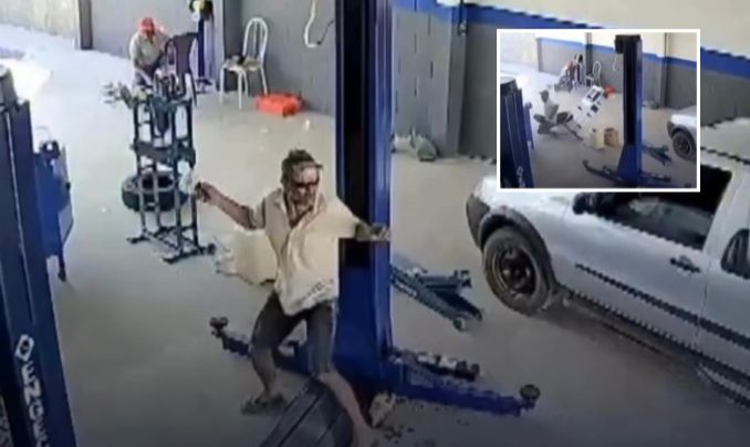 Homem é morto por dono de carro após tentar furtar bateria em oficina