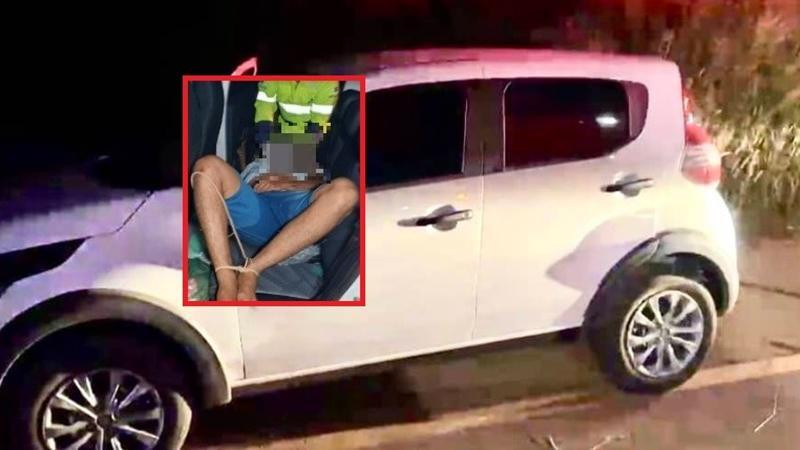 polícia encontra corpo com sinais de tortura em veículo