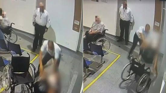 Segurança de hospital agride paciente que usava colar cervical e estava em cadeira de rodas