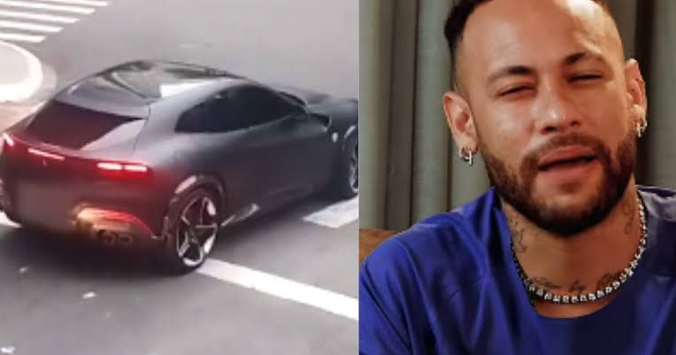 Ferrari de Neymar é flagrada cometendo infração de trânsito