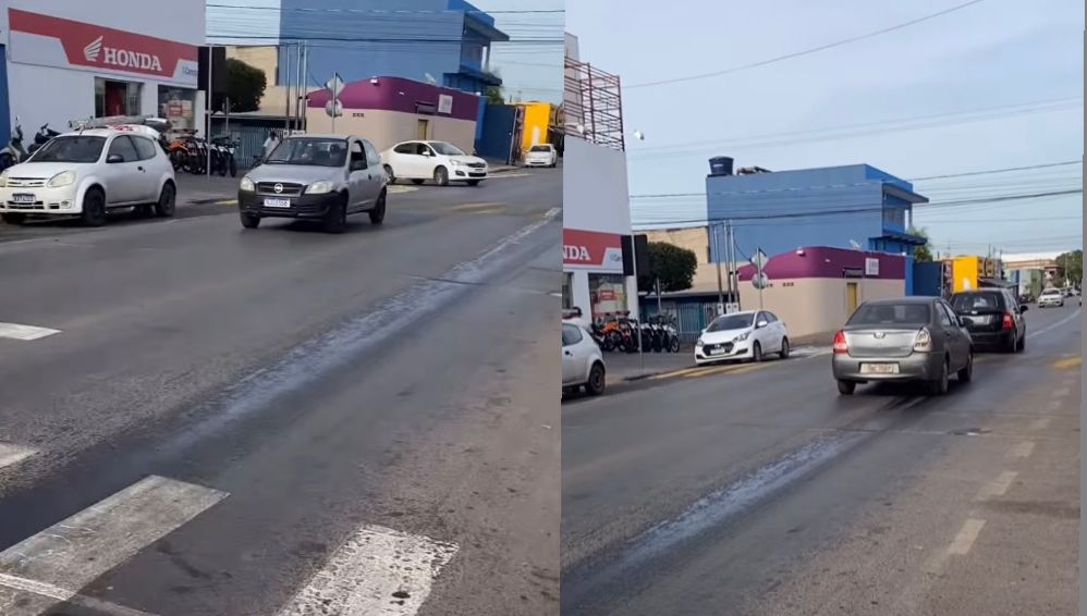 Óleo na pista causa acidente grave no CPA 2 e assusta moradores