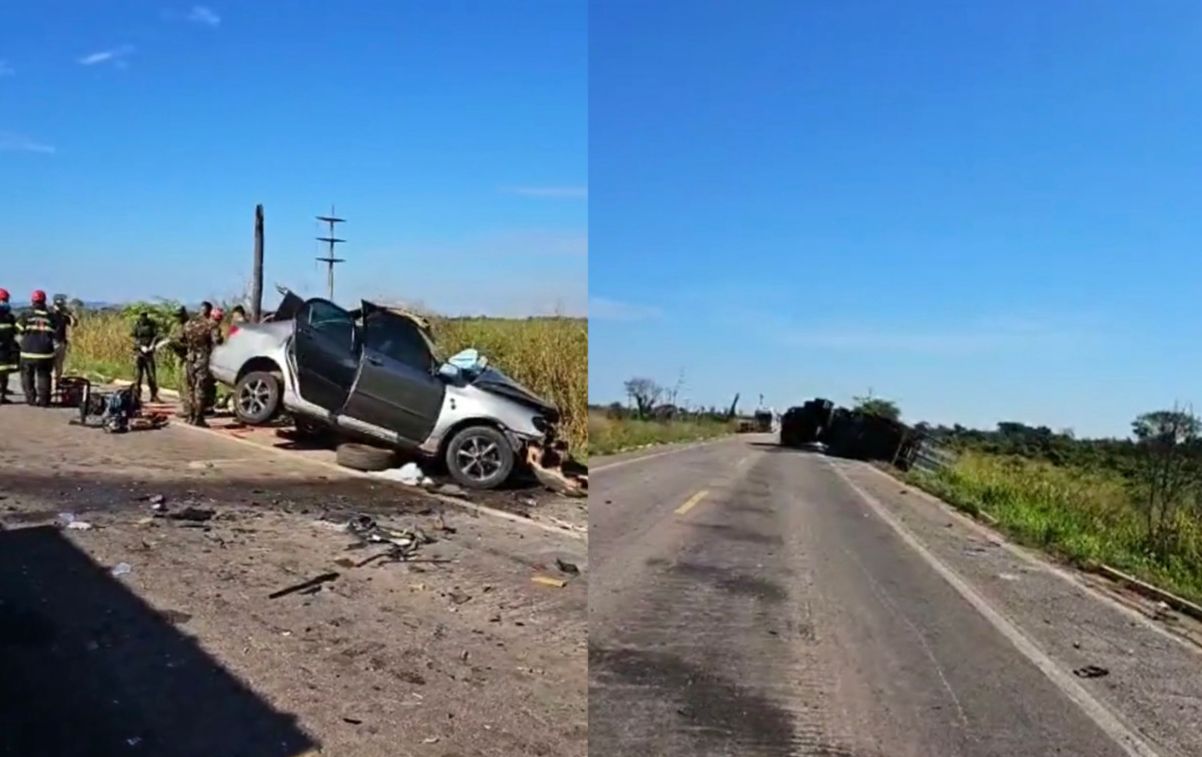 Motorista morre esmagado após colisão brutal com caminhão em Cáceres
