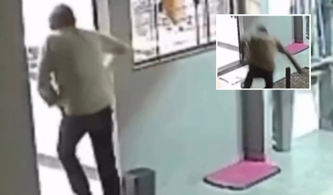 Senhorzinho dá com a cara na porta e câmera registra o tombo; veja vídeo -  O Matogrossense