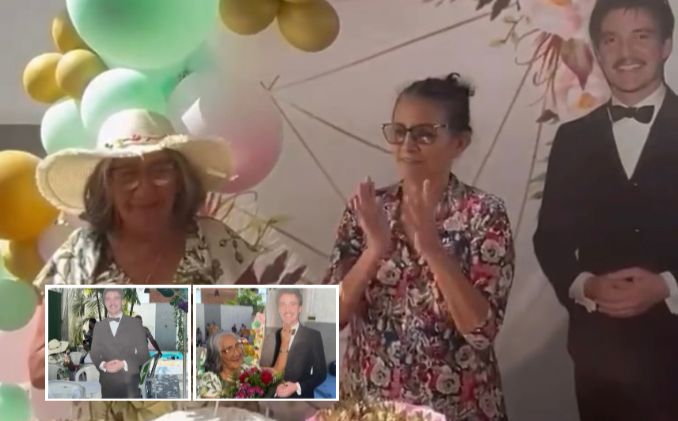 Pedro Pascal de pvc príncipe encantado em festa de 80 anos e rouba a cena: “convidado vip”