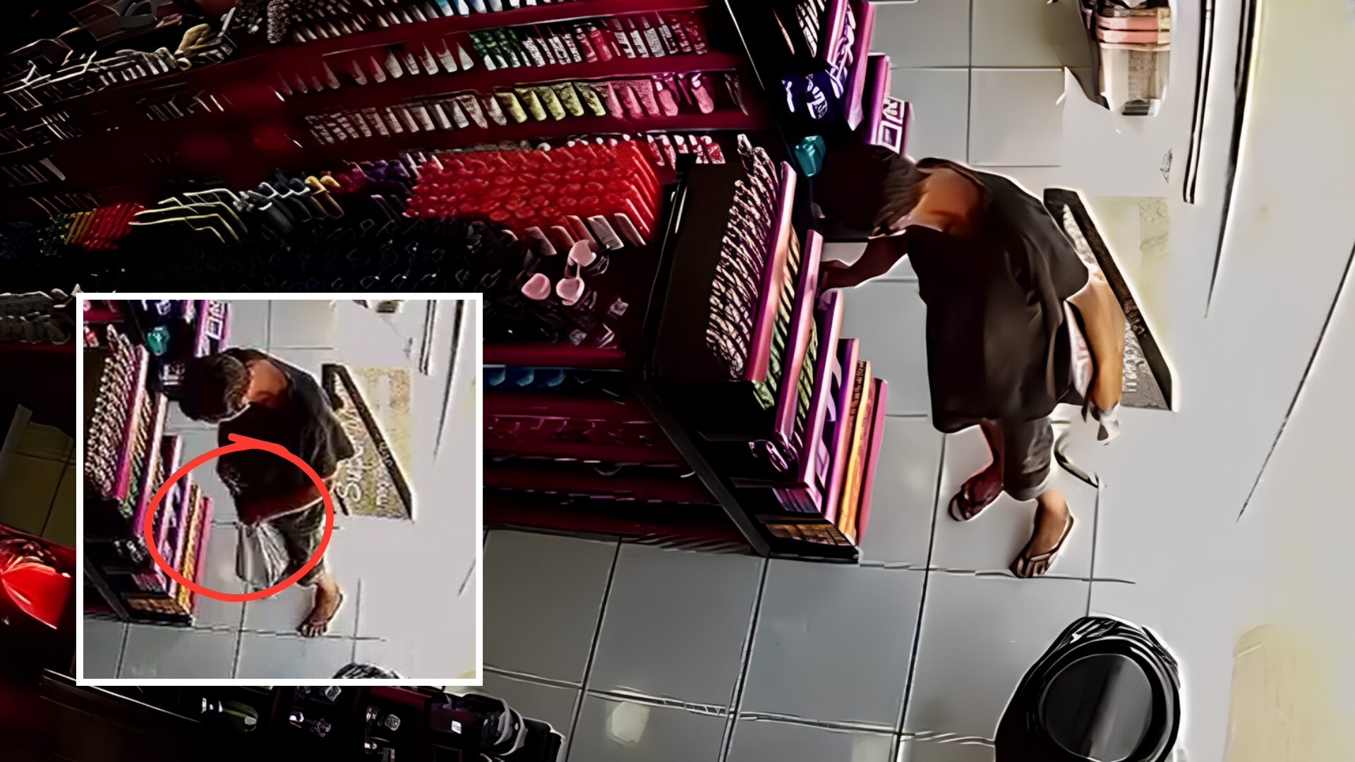Flagra no CPA: homem furta loja escondendo produtos na calça; veja vídeo