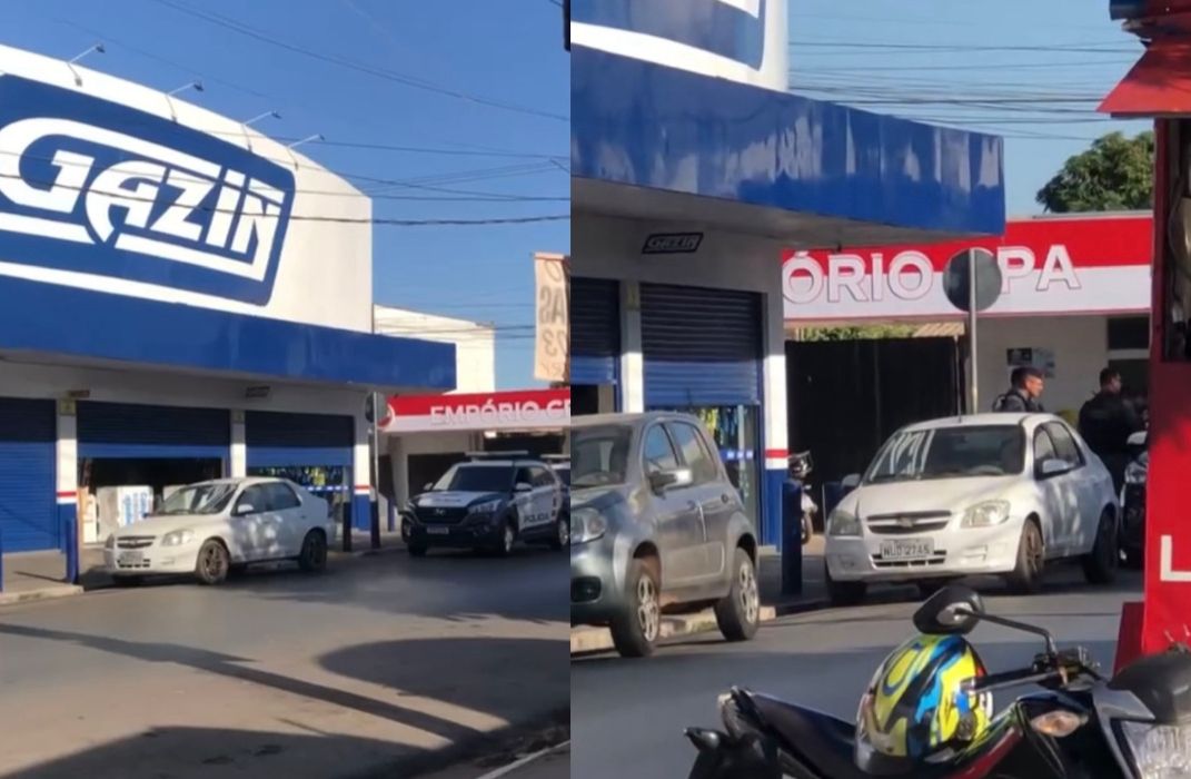 assaltantes rendem funcionários da Gazin no CPA em Cuiabá