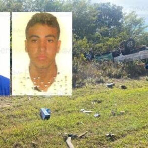 Estouro de pneu causa acidente fatal com dois mortos