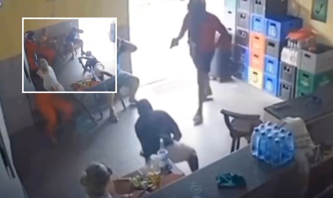 Bandido é morto por policial durante tentativa de assalto em bar