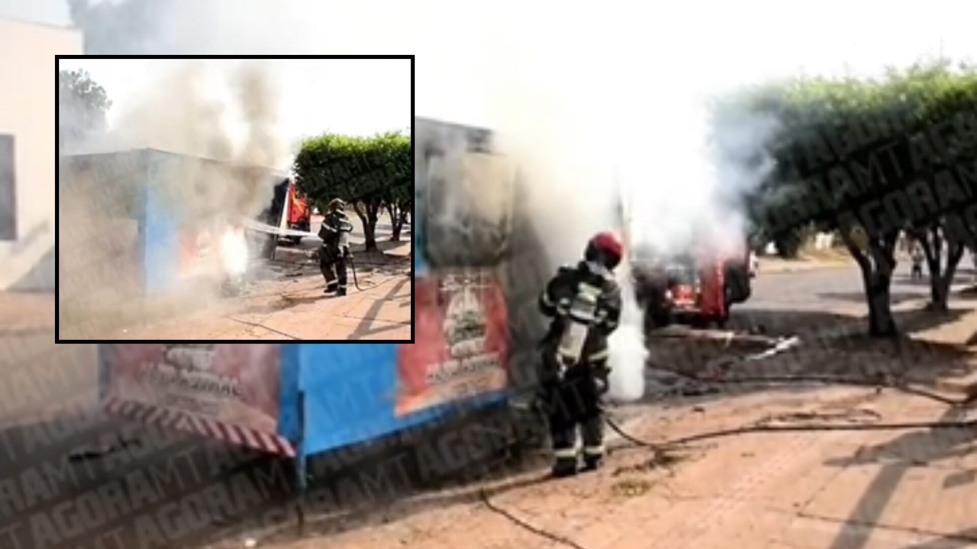 Incêndio atinge trailer em Rondonópolis e Corpo de Bombeiros evita tragédia