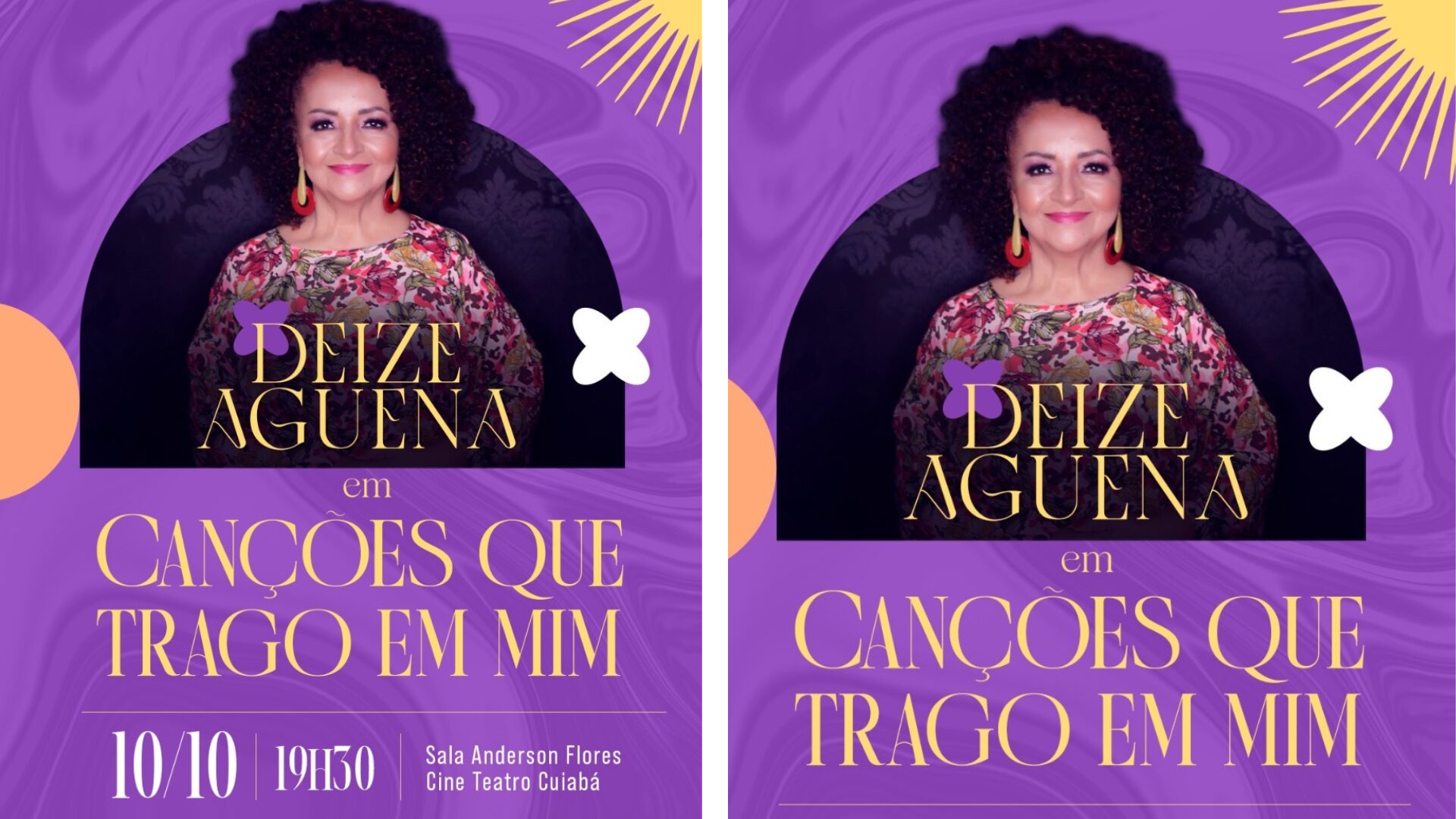 Deize Águena apresenta show "Canções que Trago em Mim" no Cine Teatro Cuiabá