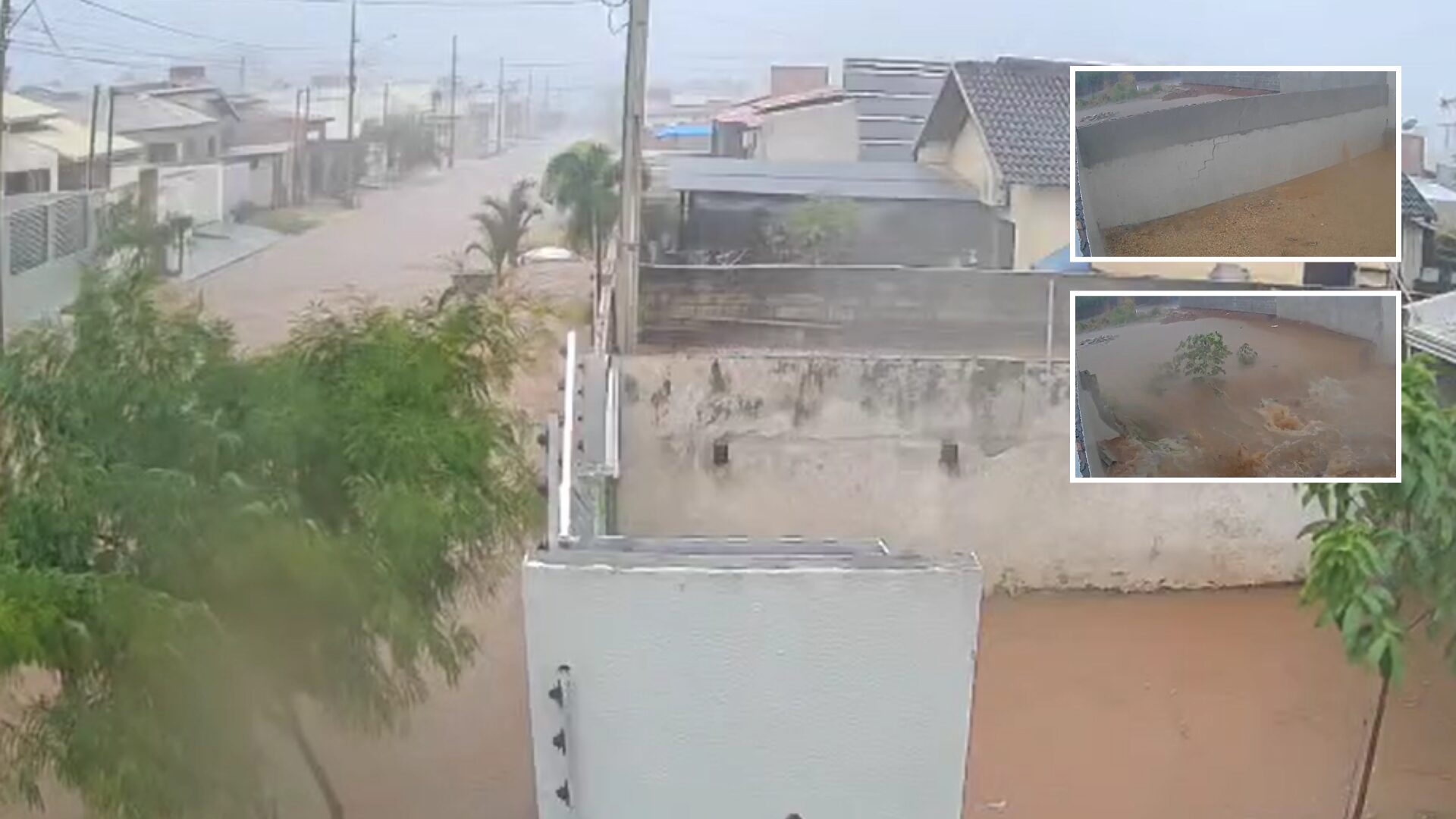 Chuva torrencial em Juara causa alagamentos e casas são invadidas pela água; veja vídeo